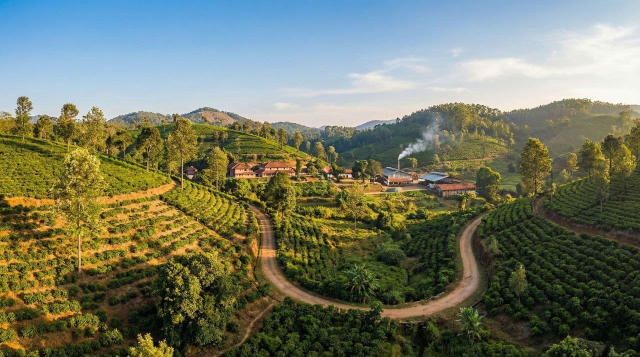 Karnataka hills estate landscape
