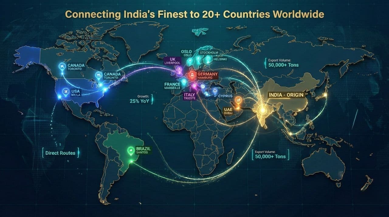 World map with shipping routes